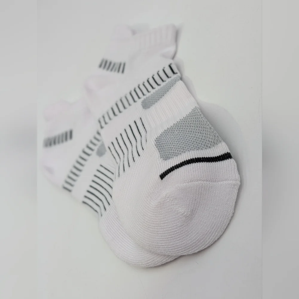 NWT Cooplus Men's Cushioned Ankle Socks - White and Grey Size 7-13 Unisex